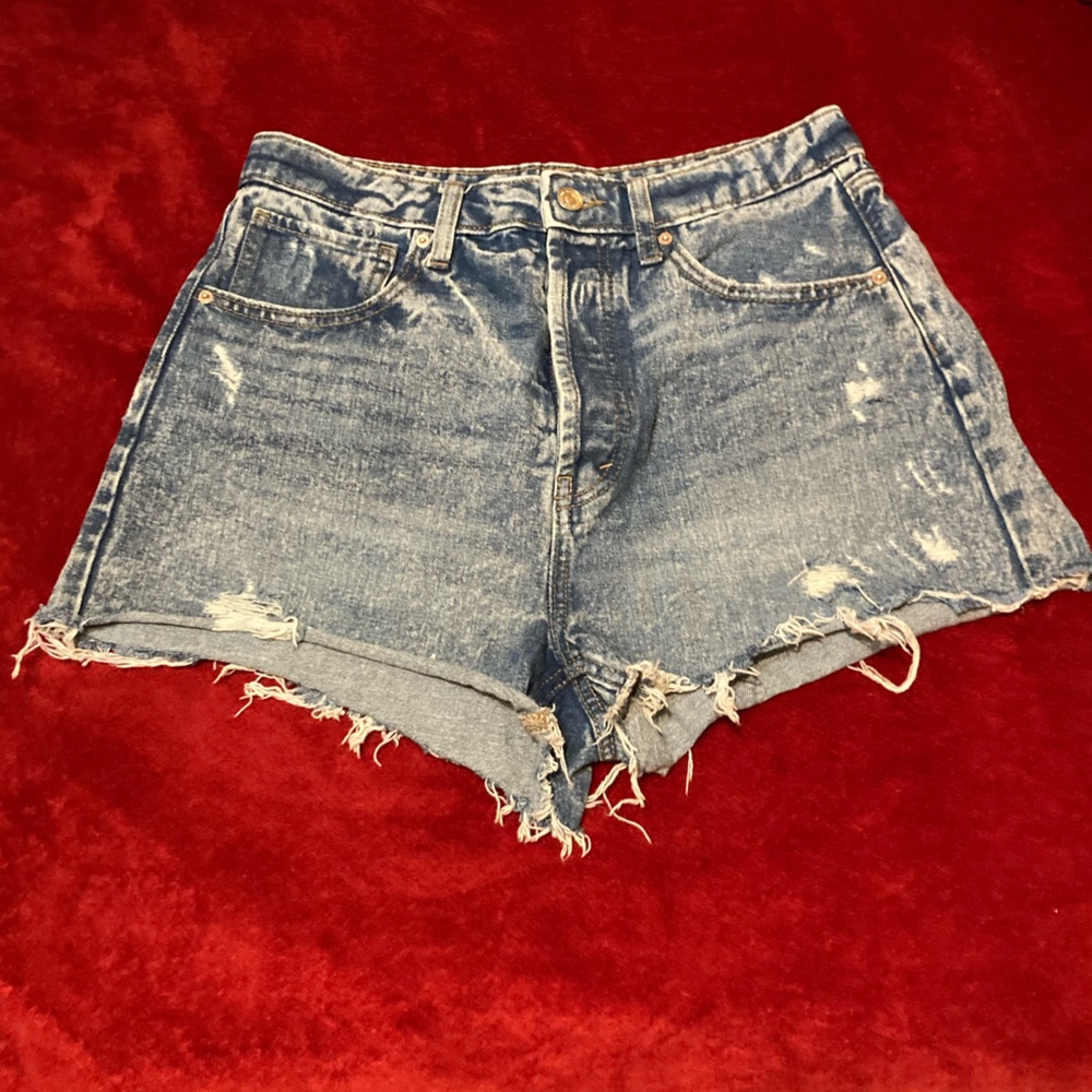 Cut off denim short shorts in size 10 by Wild Fable